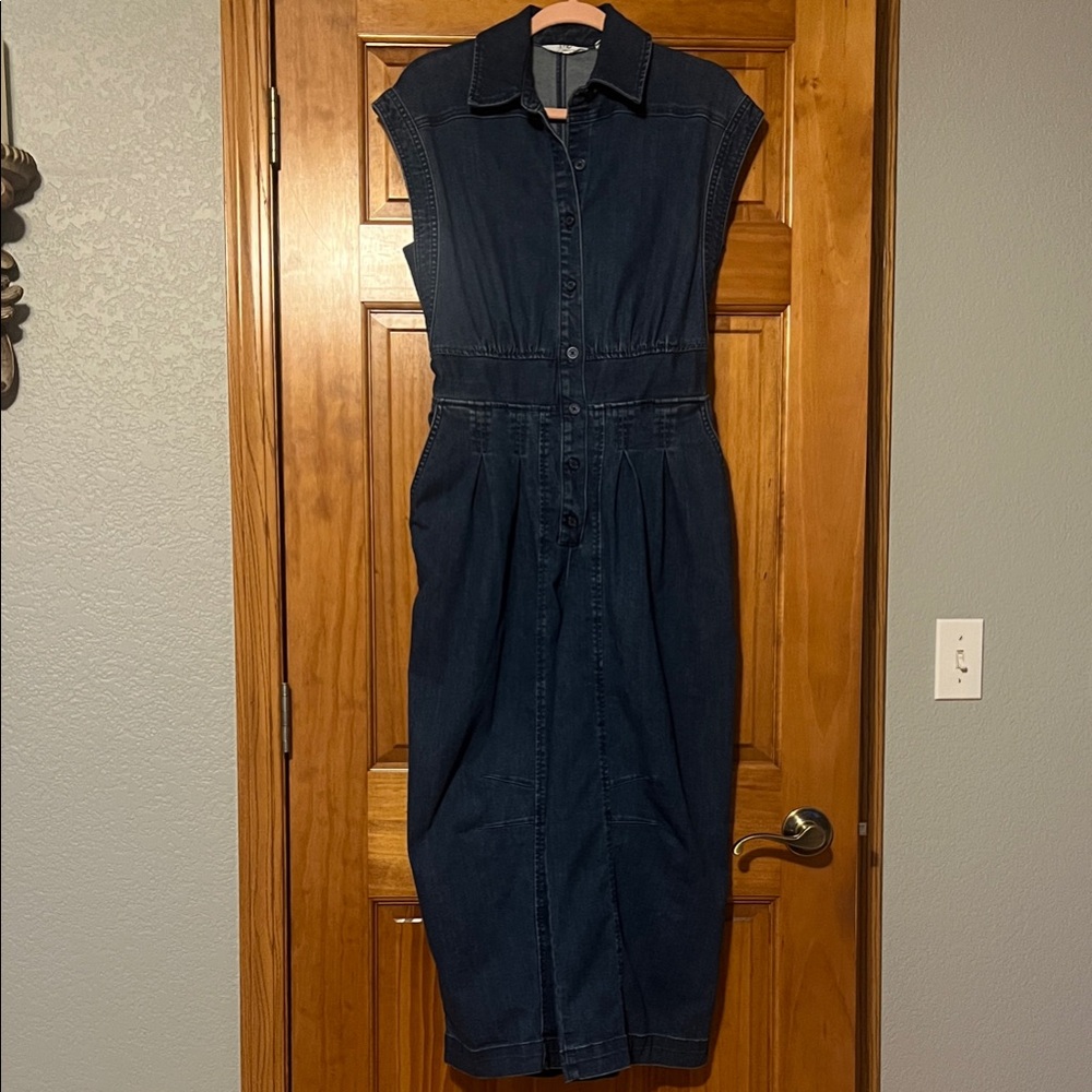 Denim Sleeveless Jumpsuit
